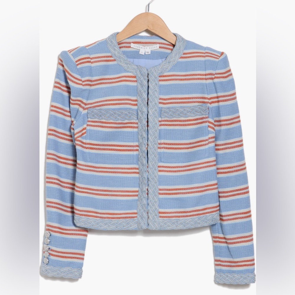 Women's Arrowe Striped Jacket Veronica Beard size 14